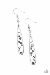 Paparazzi "Here Comes The REIGN" Silver Earrings Paparazzi Jewelry