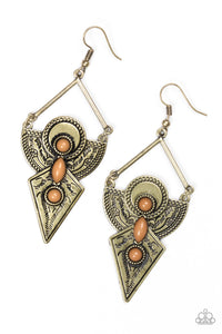 Paparazzi "Desert Dynasty" Brown Earrings Paparazzi Jewelry