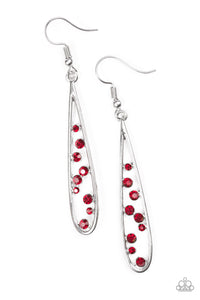 Paparazzi "Here Comes The REIGN" Red Earrings Paparazzi Jewelry