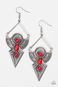 Paparazzi "Desert Dynasty" Red Earrings Paparazzi Jewelry