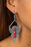 Paparazzi "Desert Dynasty" Red Earrings Paparazzi Jewelry