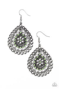 Paparazzi VINTAGE VAULT "Sweet as Spring" Green Earrings Paparazzi Jewelry