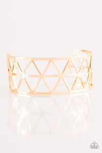 Paparazzi "Knock Into Shape" Gold Bracelet Paparazzi Jewelry