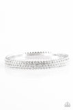 Paparazzi "Ballroom Bling" White Bracelet Paparazzi Jewelry