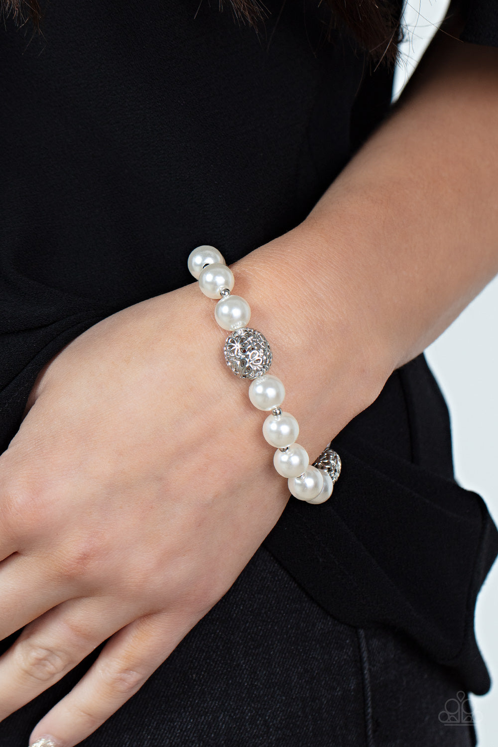 Crystal Charisma - White Bracelet - Chic Jewelry Boutique