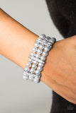 Paparazzi "Put On Your GLAM Face" Silver Bracelet Paparazzi Jewelry