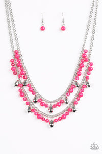 Paparazzi VINTAGE VAULT "Mardi Gras Glamour" Pink Necklace & Earring Set Paparazzi Jewelry