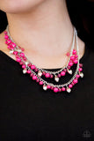 Paparazzi VINTAGE VAULT "Mardi Gras Glamour" Pink Necklace & Earring Set Paparazzi Jewelry