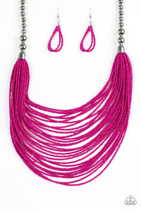 Paparazzi VINTAGE VAULT "BEAD Brave" Pink Necklace & Earring Set Paparazzi Jewelry