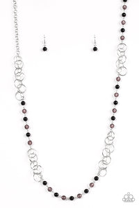 Paparazzi "Dreamy Discovery" Black Necklace & Earring Set Paparazzi Jewelry