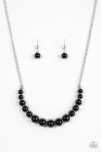 Paparazzi VINTAGE VAULT "The FASHION Show Must Go On!" Black Necklace & Earring Set Paparazzi Jewelry
