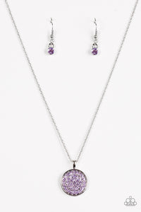 Paparazzi "Believe In Glitter" Purple Necklace & Earring Set Paparazzi Jewelry