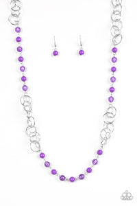 Paparazzi "Dreamy Discovery" Purple Necklace & Earring Set Paparazzi Jewelry