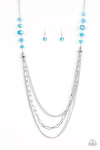 Paparazzi "Turn It Up-Town" Blue Necklace & Earring Set Paparazzi Jewelry
