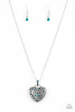 Paparazzi "Charmingly Casanova" Blue Necklace & Earring Set Paparazzi Jewelry