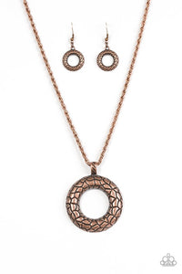 Paparazzi "Pretty As A Prowess" Copper Necklace & Earring Set Paparazzi Jewelry