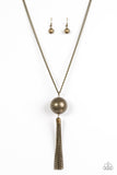 Paparazzi "Big Baller" Brass Necklace & Earring Set Paparazzi Jewelry