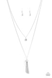 Paparazzi VINTAGE VAULT "Minimal Millennial" White Necklace & Earring Set Paparazzi Jewelry