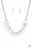 Paparazzi "Boulevard Beauty " White Necklace & Earring Set Paparazzi Jewelry