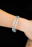 Paparazzi "Drop A SHINE" Blue Wrap Bracelet Paparazzi Jewelry