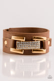 Paparazzi "Going Platinum" Brown Wrap Bracelet Paparazzi Jewelry