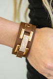 Paparazzi "Going Platinum" Brown Wrap Bracelet Paparazzi Jewelry