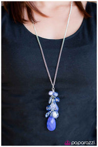 Paparazzi "Into the Deep" Blue Necklace & Earring Set Paparazzi Jewelry