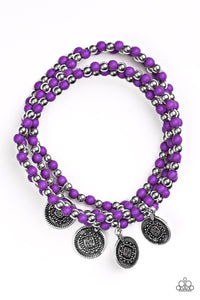 Paparazzi "Gypsy Globetrotter" Purple Bracelet Paparazzi Jewelry