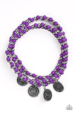 Paparazzi "Gypsy Globetrotter" Purple Bracelet Paparazzi Jewelry