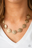 Paparazzi "Pleasantly Prairie" Gold Necklace & Earring Set Paparazzi Jewelry