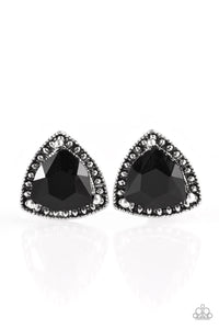 Paparazzi "Daringly Duchess" Black Post Earrings Paparazzi Jewelry