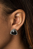 Paparazzi "Daringly Duchess" Black Post Earrings Paparazzi Jewelry