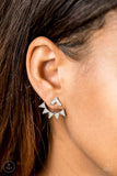 Paparazzi "Sneak PEAK" White Post Earrings Paparazzi Jewelry