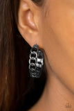 Paparazzi "Track Record" Black Earrings Paparazzi Jewelry