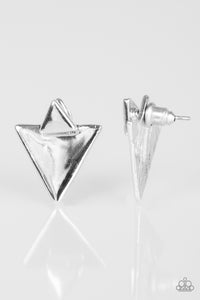 Paparazzi "Get Into The SPEAR-it" Silver Earrings Paparazzi Jewelry