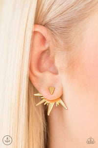 Paparazzi "Electric Edge" Gold Post Earrings Paparazzi Jewelry