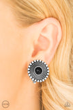 Paparazzi VINTAGE VAULT "WHEELing and Able" Black Clip On Earrings Paparazzi Jewelry