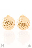 Paparazzi "Hold The SHINE" Gold Clip On Earrings Paparazzi Jewelry
