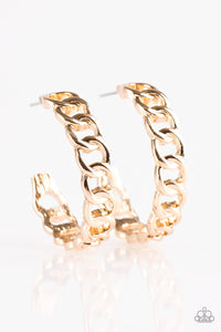 Paparazzi "Track Record" Gold Earrings Paparazzi Jewelry