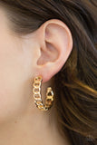 Paparazzi "Track Record" Gold Earrings Paparazzi Jewelry