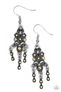 Paparazzi VINTAGE VAULT "Spring Bling" Yellow Earrings Paparazzi Jewelry