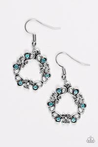 Paparazzi "Whimsy Wreaths" Blue Earrings Paparazzi Jewelry