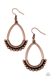 Paparazzi "Steal The Thunder" Copper Earrings Paparazzi Jewelry