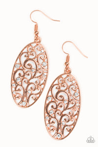 Paparazzi "Glistening Gardens" Copper Earrings Paparazzi Jewelry