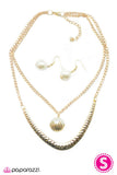 Paparazzi "In the Knick of Time" Gold Necklace & Earring Set Paparazzi Jewelry