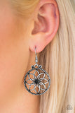 Paparazzi "Bloom Bloom" Black Earrings Paparazzi Jewelry