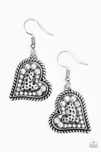 Paparazzi "True Love" White Earrings Paparazzi Jewelry