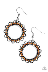 Paparazzi "Bring Your Tambourine" Orange Earrings Paparazzi Jewelry