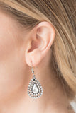 Paparazzi VINTAGE VAULT "Diamond Dazzle" White Earrings Paparazzi Jewelry