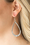 Paparazzi "Dipped In Diamonds" White Earrings Paparazzi Jewelry
